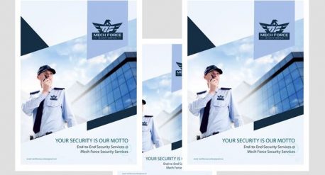 Mẫu thiết kế hồ sơ năng lực công ty bảo vệ Mech Force (Nguồn: Internet)