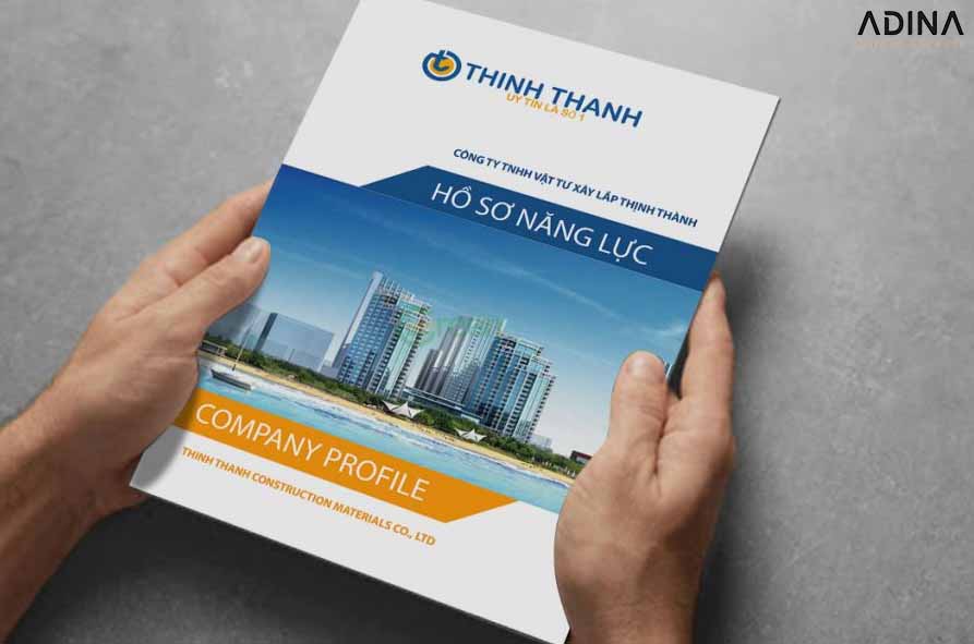 Bìa hồ sơ công ty xây dựng Thịnh Thành dễ nhận diện ngành nghề (Nguồn: Internet)