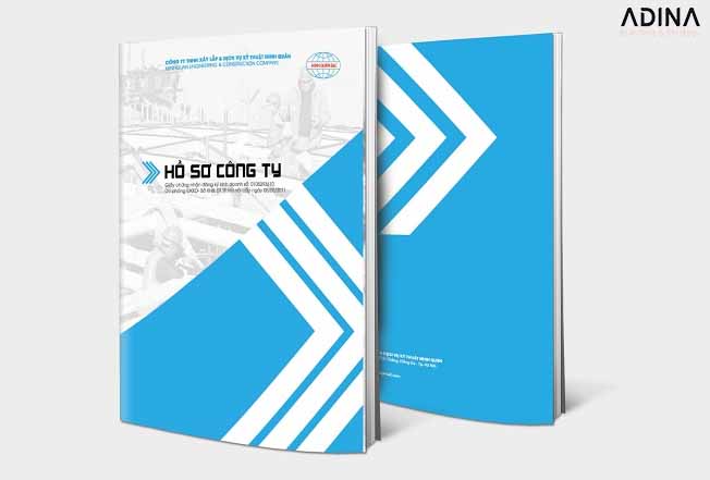 Bìa hồ sơ năng lực công ty dạng dọc 