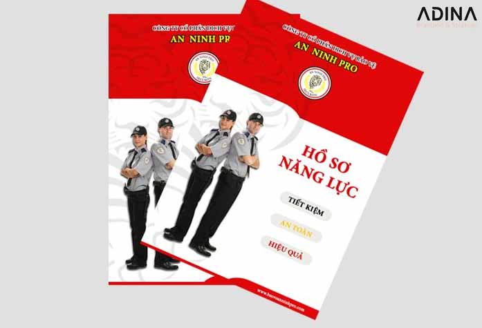 Mẫu bìa hồ sơ năng lực công ty an ninh Pro (Nguồn: Internet)