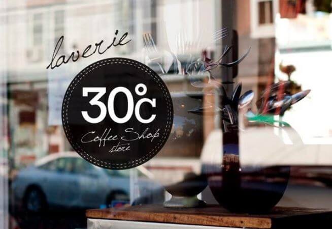 Logo cà phê 30*C Coffee Shop