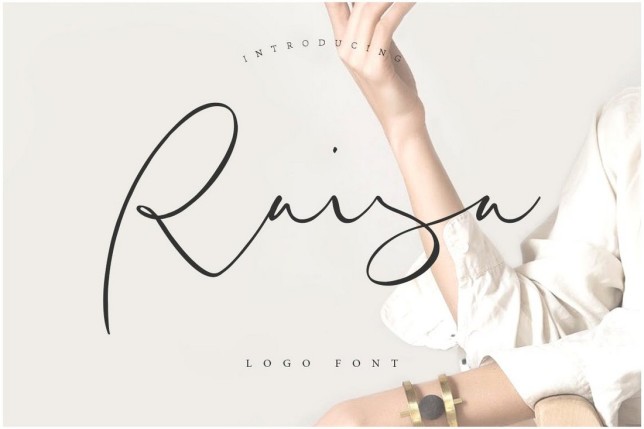 Raisa Script – Font chữ dành riêng cho logo