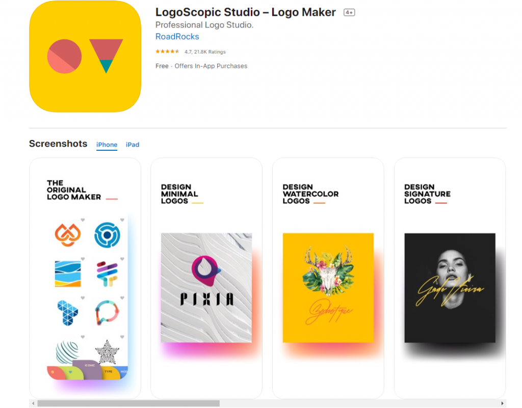 Thiết kế logo trên miễn phí trên iPhone với LogoScopic Studio