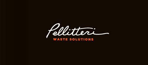 Mẫu logo chữ ký doanh nghiệp xử lý chất thải Pellitteri Waste Systems