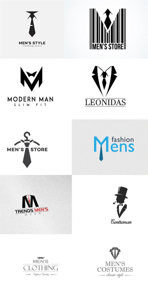 Thiết kế logo shop quần áo nam cổ điển