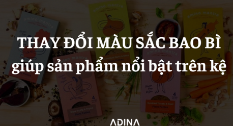 Thay đổi màu sắc bao bì giúp sản phẩm nổi bật trên kệ