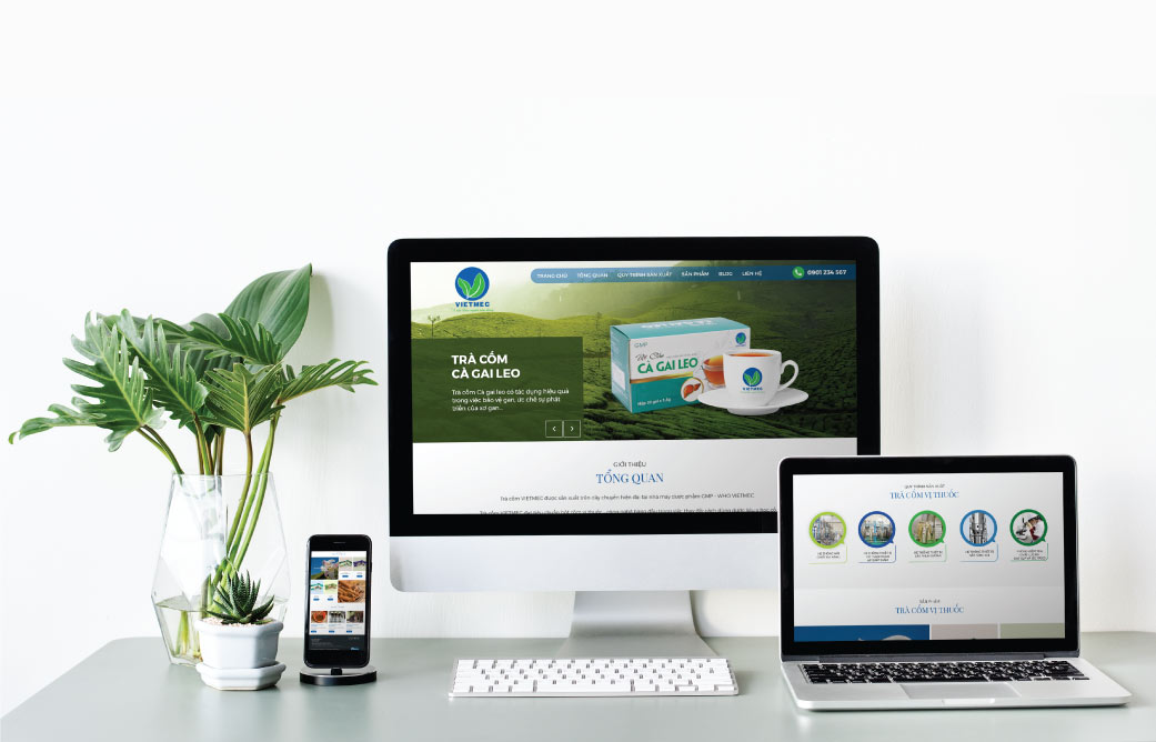 Mẫu thiết kế website công ty dược liệu