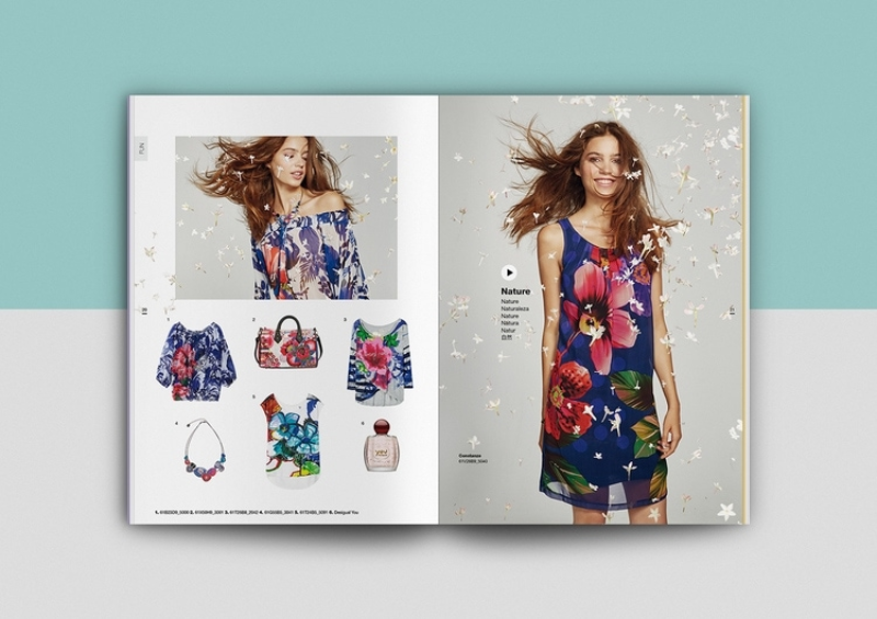 Mẫu thiết kế và in ấn catalogue ấn tượng của hãng thời trang Desigual