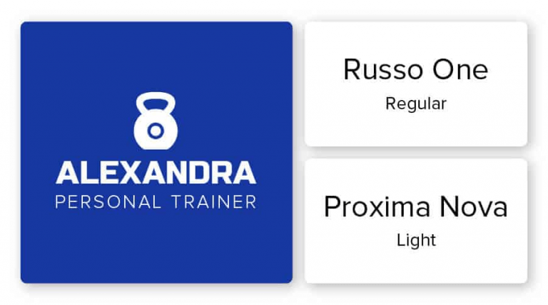 Sự kết hợp độc đáo giữa hai font chữ Russo One và Proxima Nova