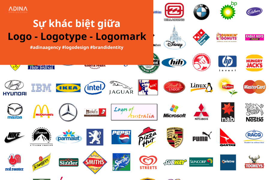 Logotype, logomark là gì? Sự khác biệt giữa Logo, Logotype và Logomark