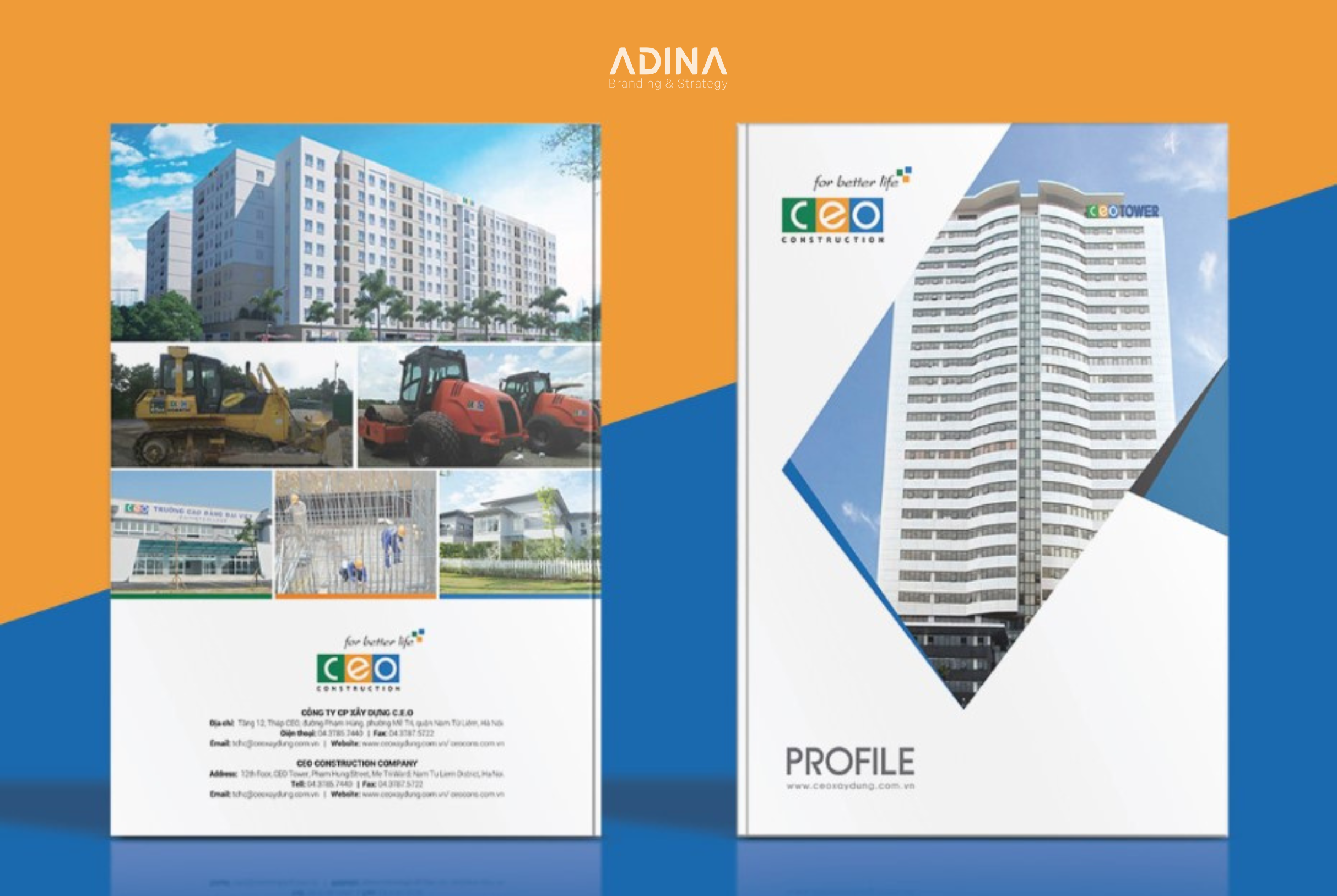 Thiết kế profile công ty xây dựng từ Adina