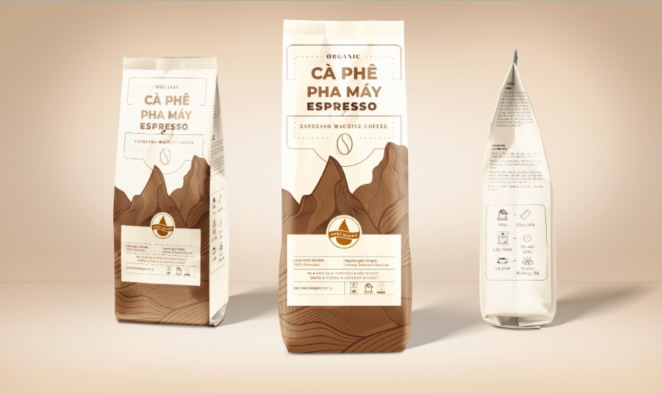 Thiết kế bao bì sản phẩm cafe pha máy hướng tới khách hàng cao cấp - Adina