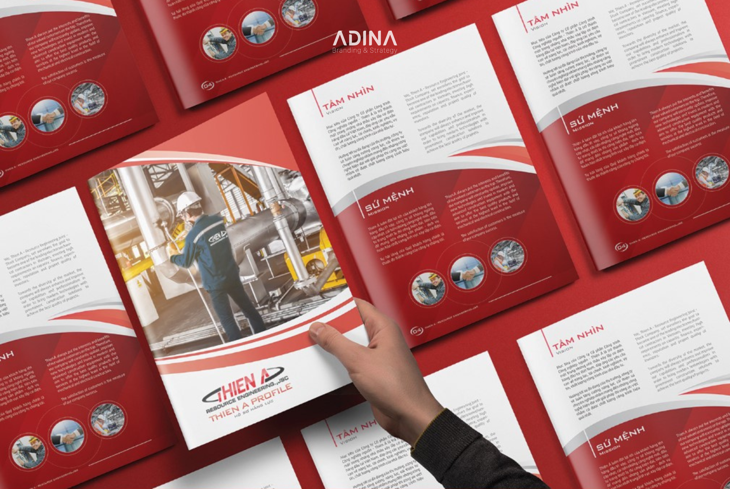 Mẫu thiết kế profile công ty xây dựng từ Adina