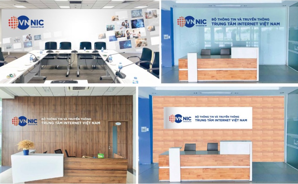 Nhận diện văn phòng (Office Branding) của VNNIC thực hiện bởi Adina