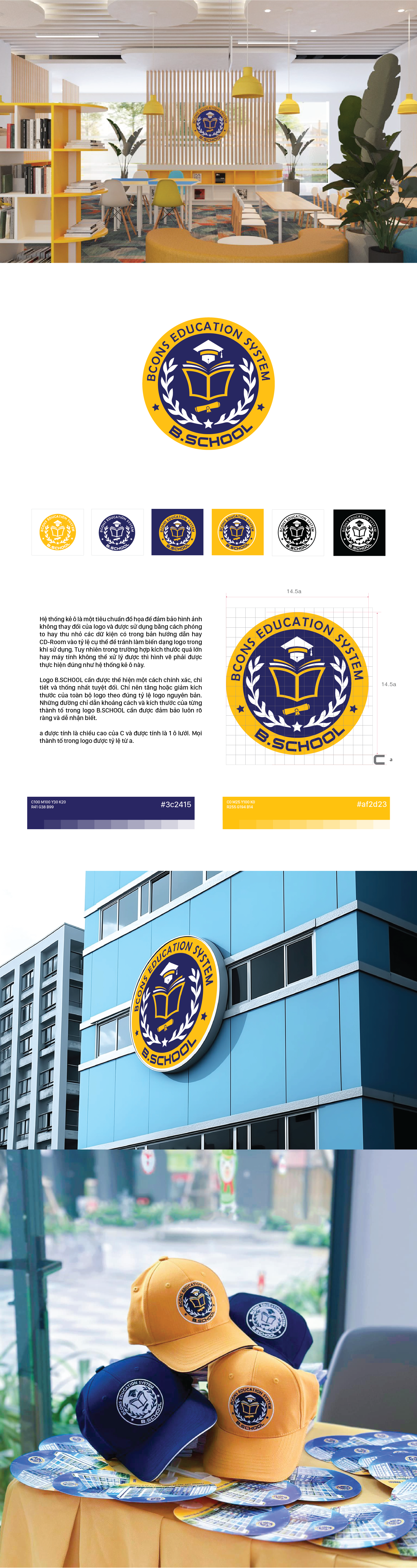 Logo giáo dục có hình quyển sách mở