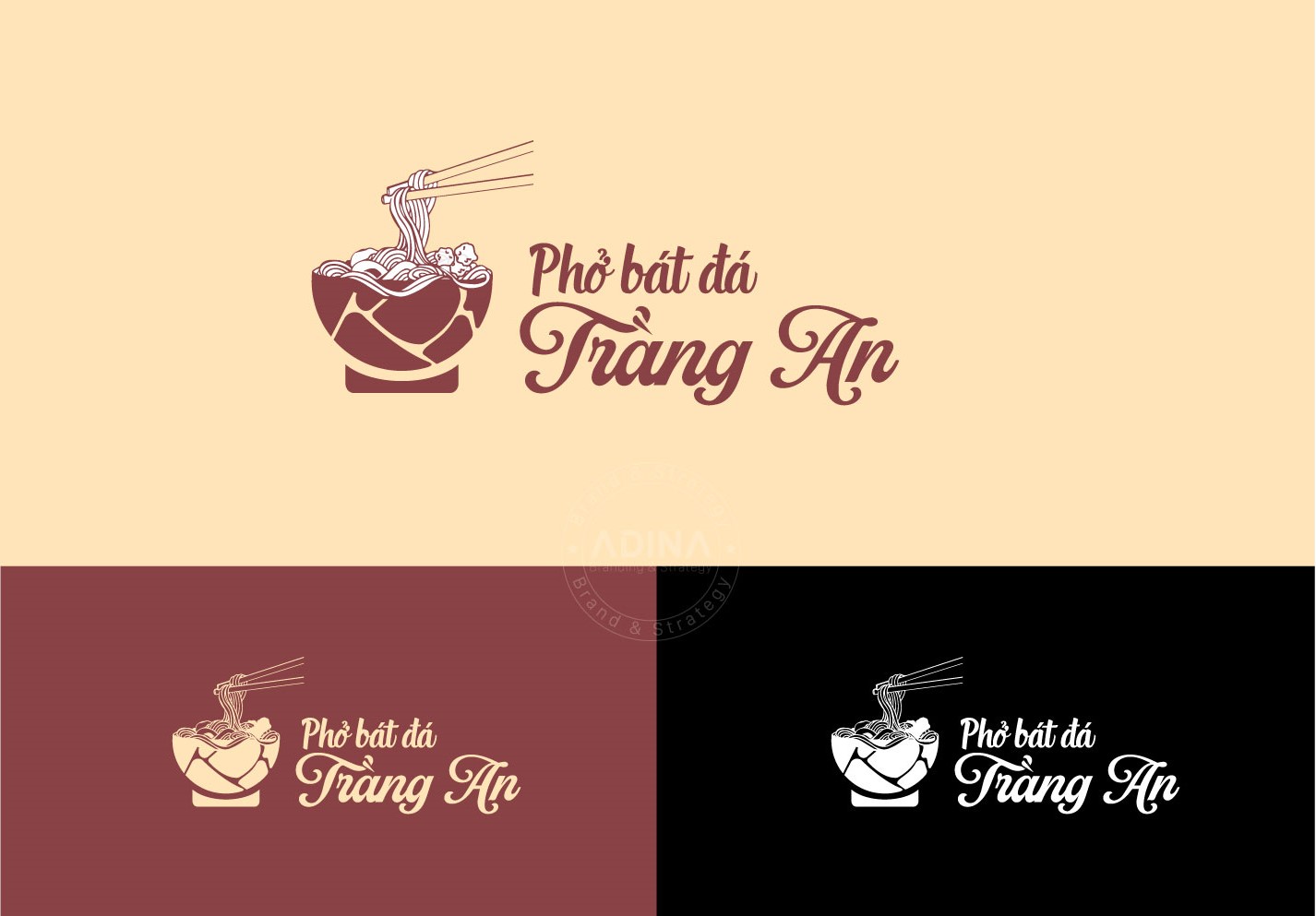 Logo được thiết kế với font chữ Script (Adina)