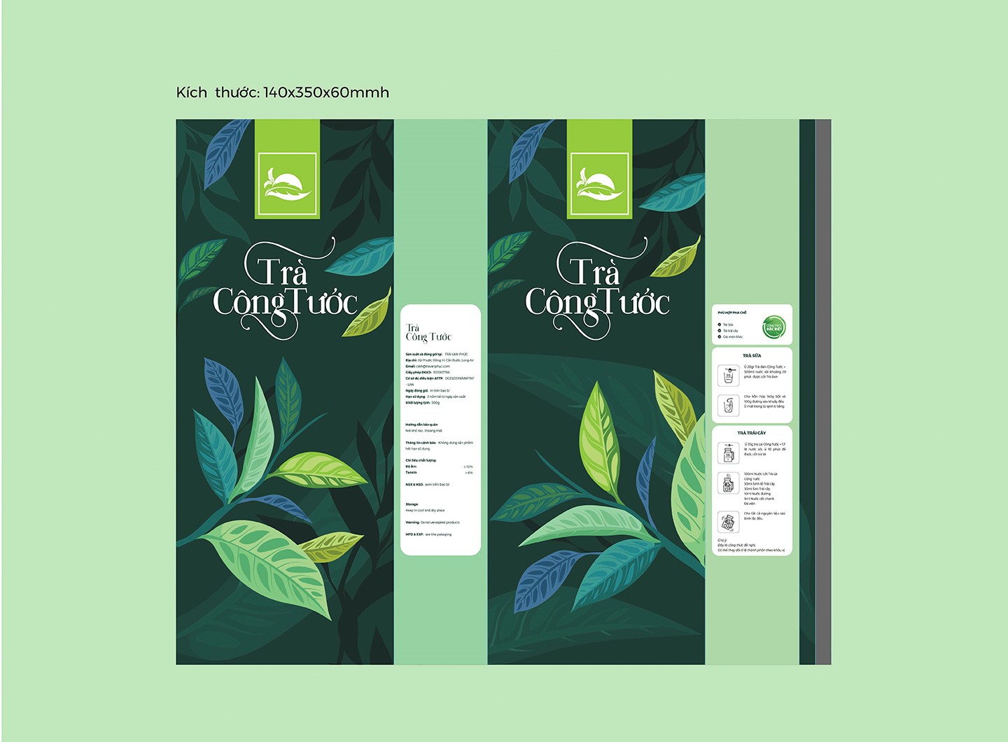 Thiết kế bao bì trà Công Tước
