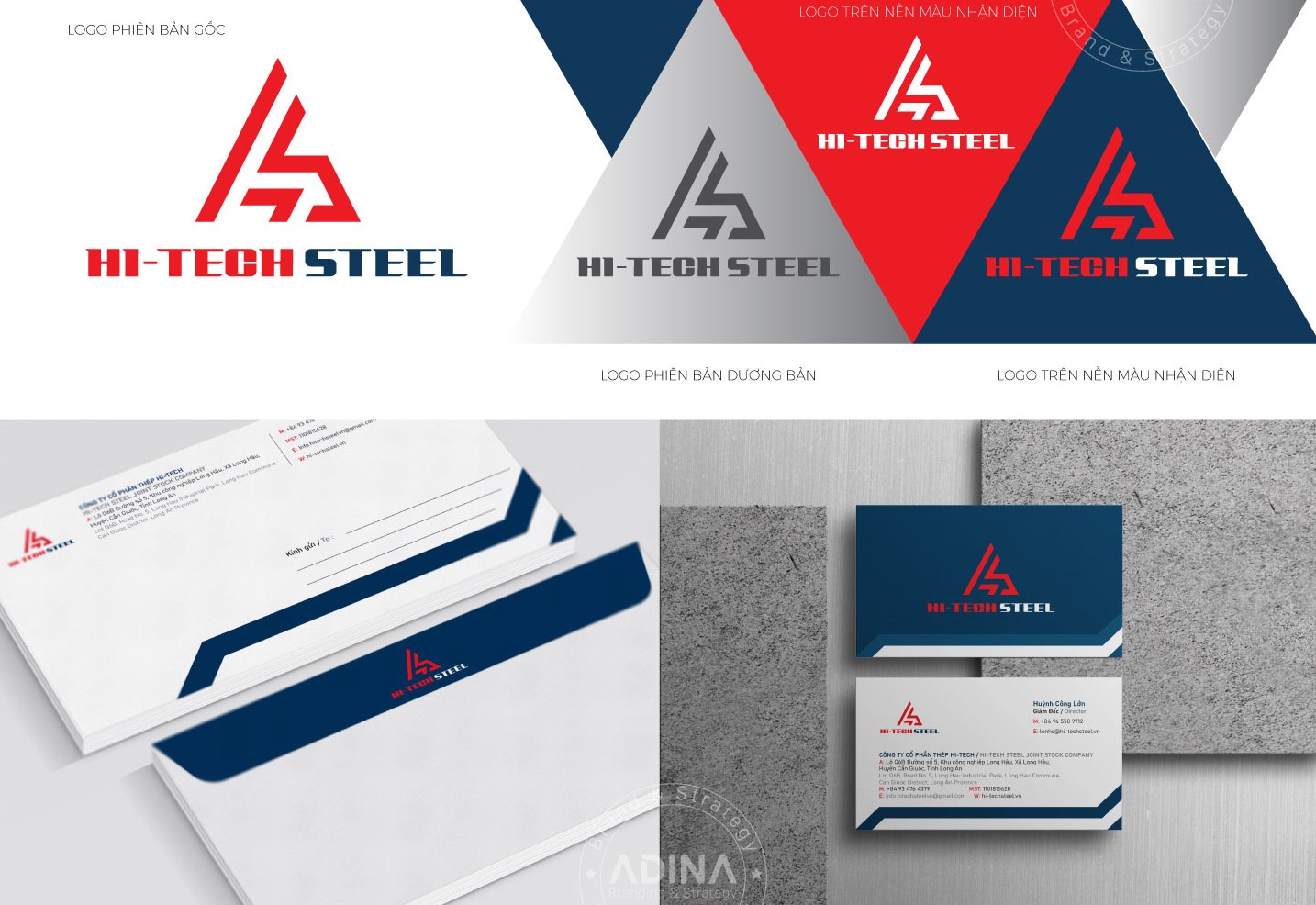 Thiết kế logo với hình dạng tam giác (Adina)