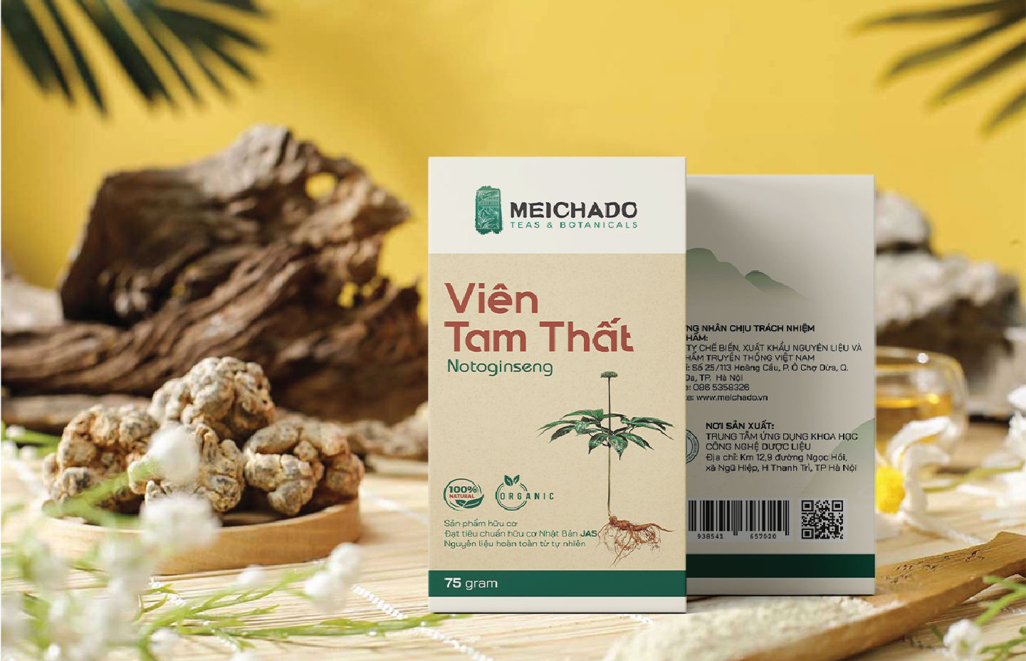 Thiết kế bao bì trà Meichando