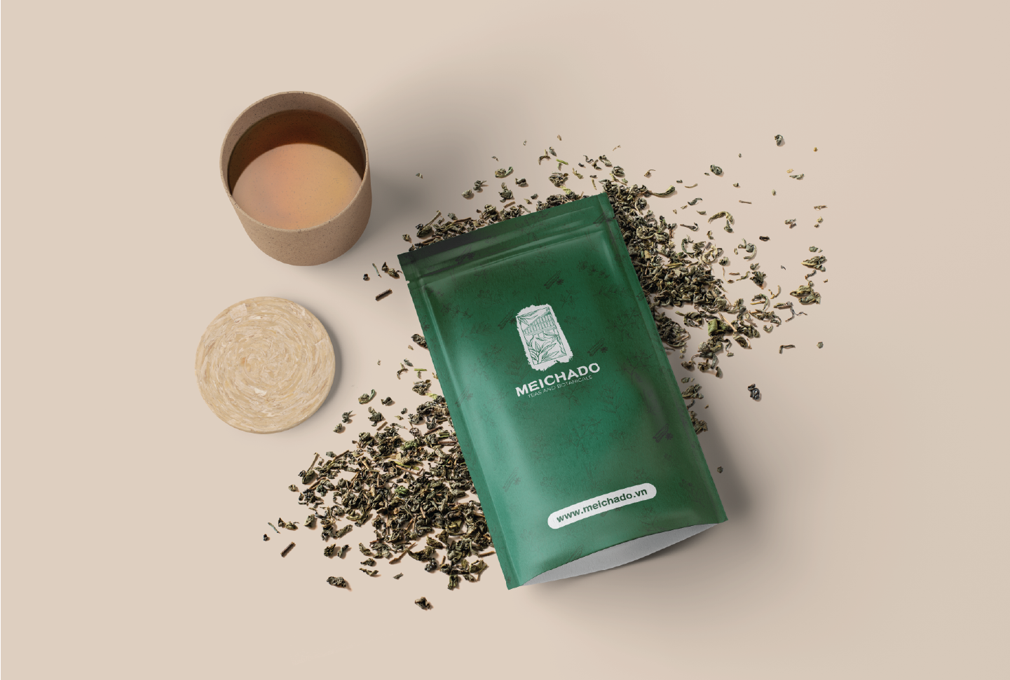 Thiết kế bao bì trà Meichando