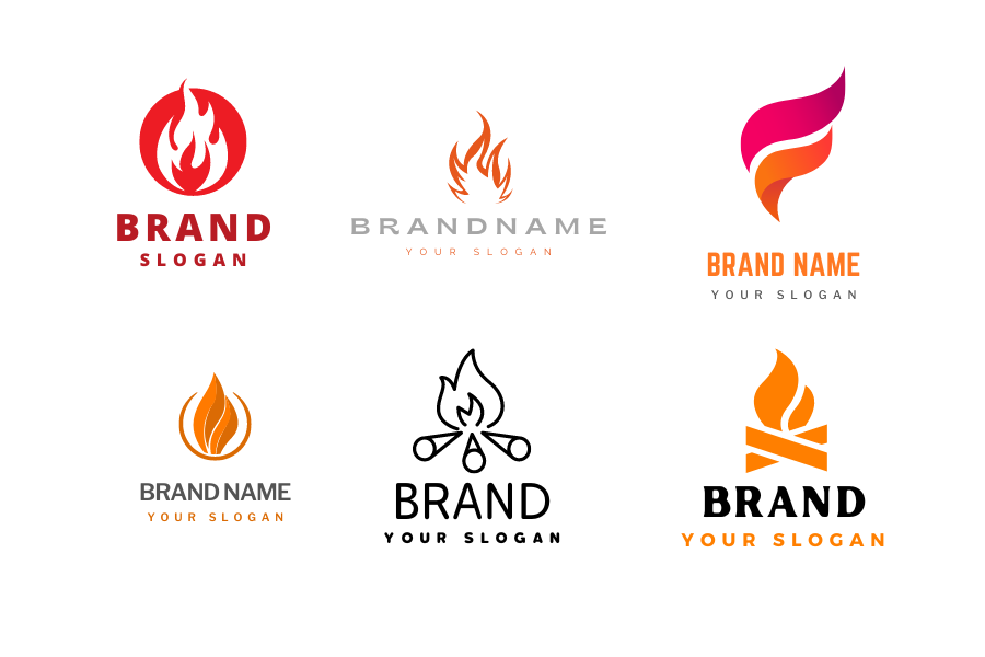 Thiết kế logo với biểu tượng ngọn lửa tương hợp với người mệnh hỏa (Sưu tầm)
