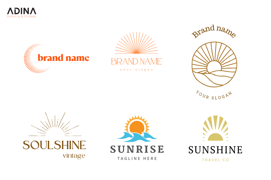 20+ ý tưởng thiết kế logo phong thủy mệnh hỏa với biểu tượng mặt trời