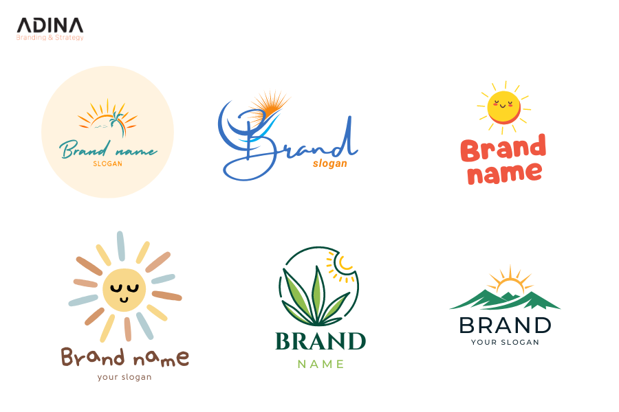 20+ ý tưởng thiết kế logo phong thủy mệnh hỏa với biểu tượng mặt trời