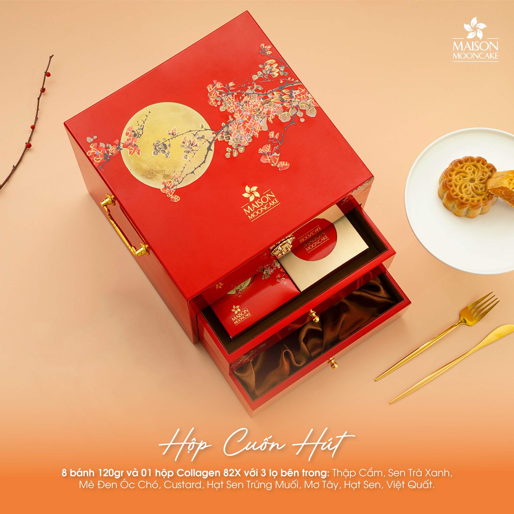 Thiết kế bao bì bánh trung thu thương hiệu Maison