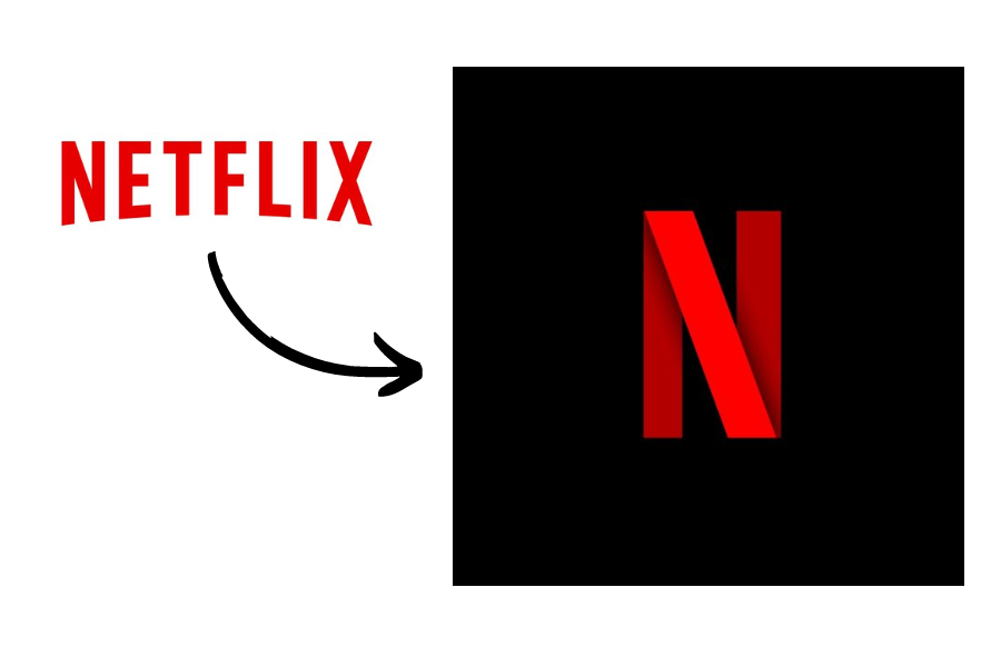 Thay đổi logo từ dòng chữ Netflix như màn chiếu phim sang chữ N đại diện cho thảm đỏ
