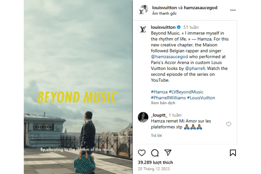 Chiến lược hợp tác với người nổi tiếng của LV