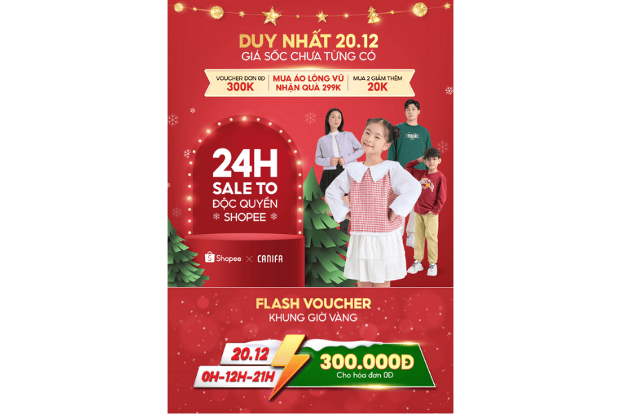 Thiết kế banner Shopee cho dịp Giáng Sinh