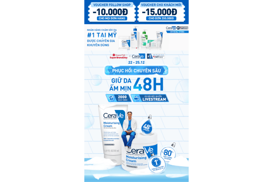 Thiết kế banner Shopee của CeraVe