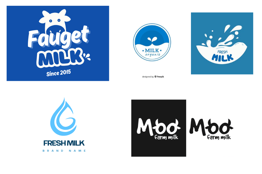 Logo công ty thực phẩm chuyên sản phẩm sữa