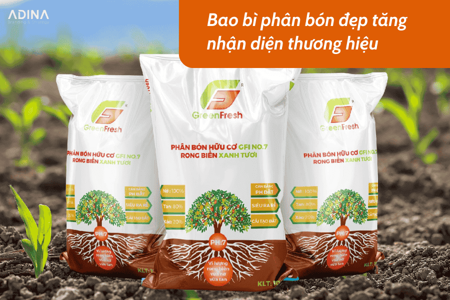 Bao bì phân bón đẹp tăng nhận diện thương hiệu