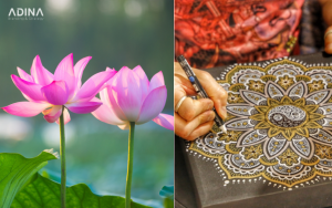 Logo hoa sen kết hợp với nghệ thuật mandala