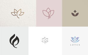 Logo hoa sen phong cách tối giản
