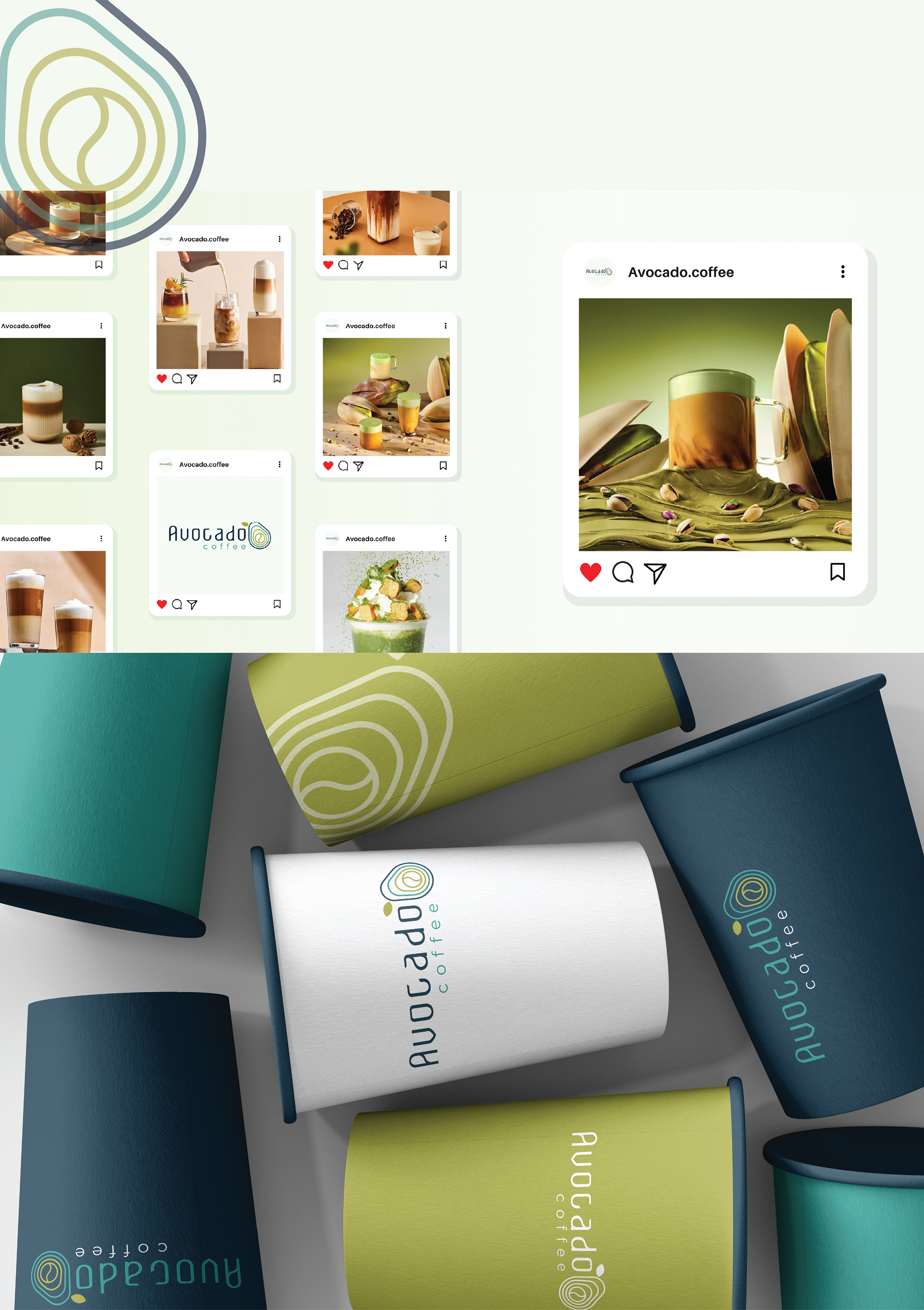 Thiết kế logo Avocado Coffee 2