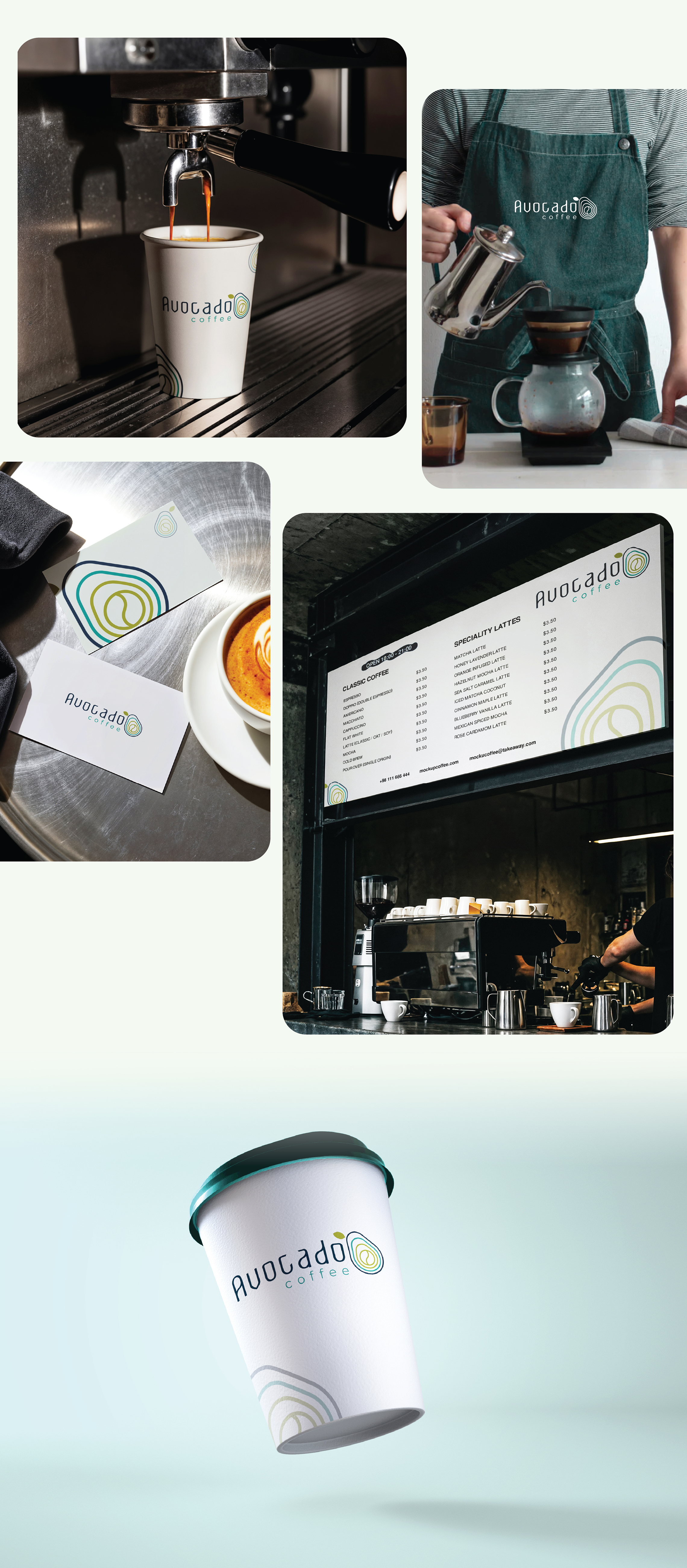 Thiết kế logo Avocado Coffee 3