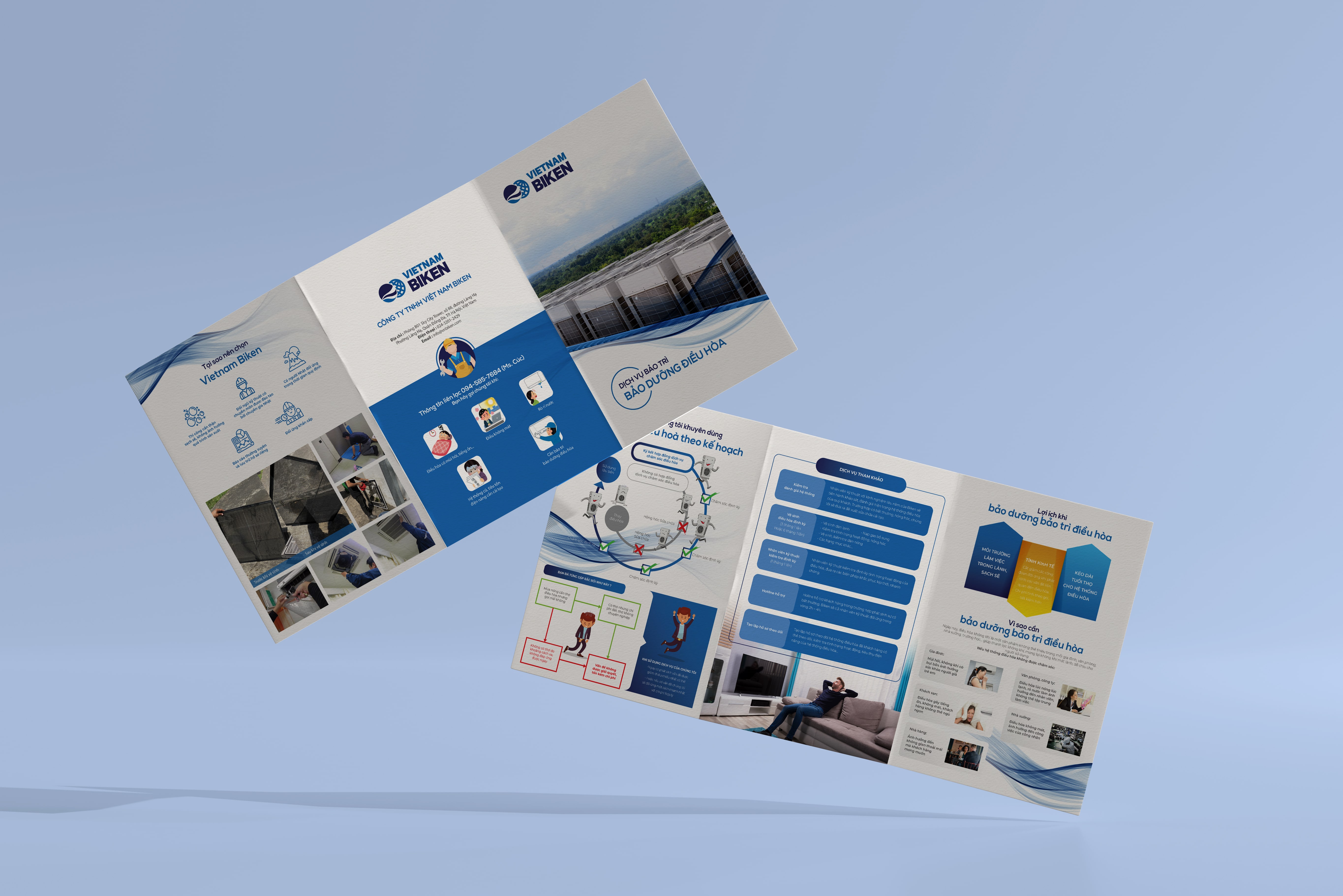 Mẫu thiết kế brochure xây dựng Việt Nam Biken.