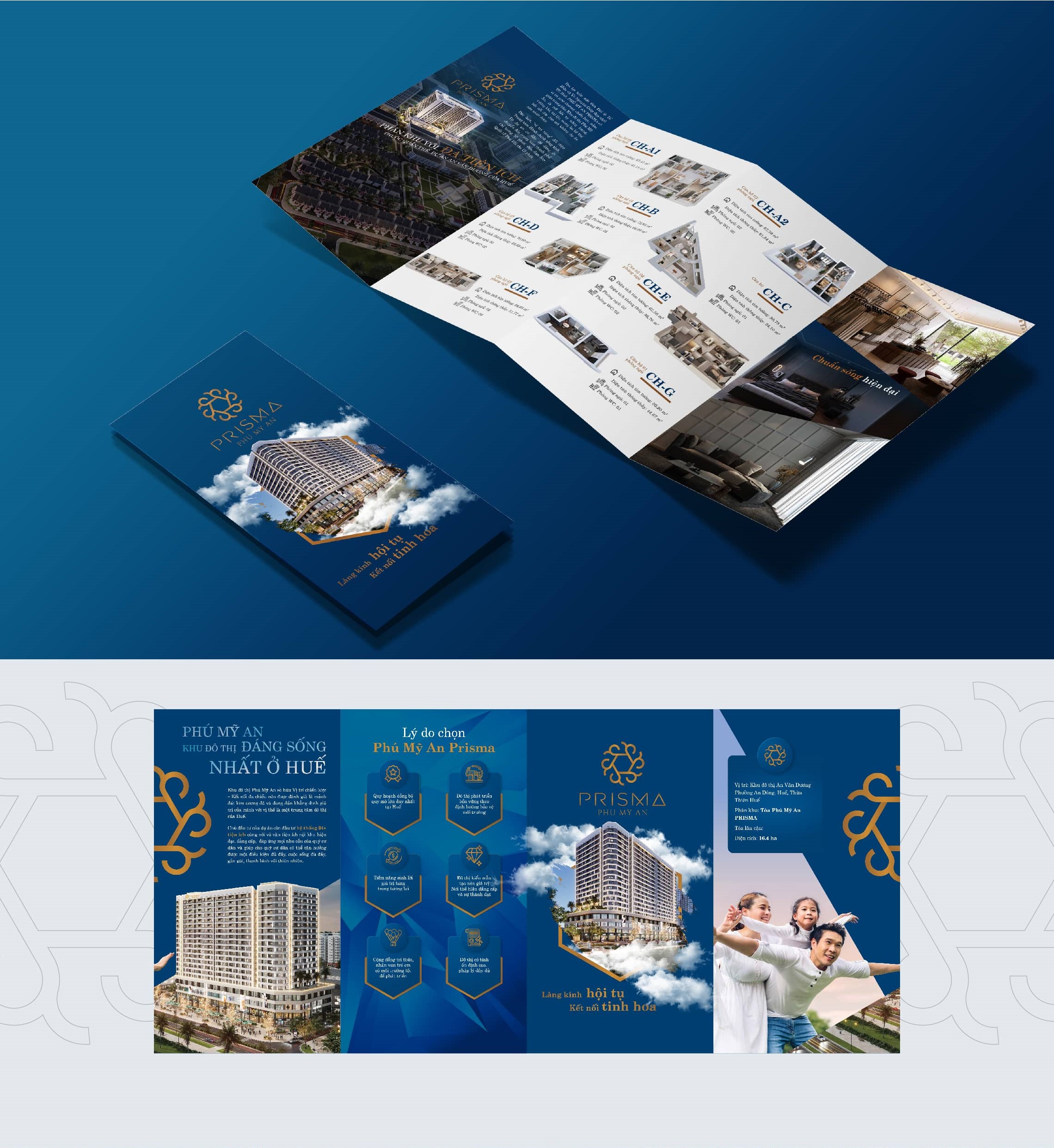 Mẫu brochure bất động sản Phú Mỹ An Prisma do ADINA thực hiện.
