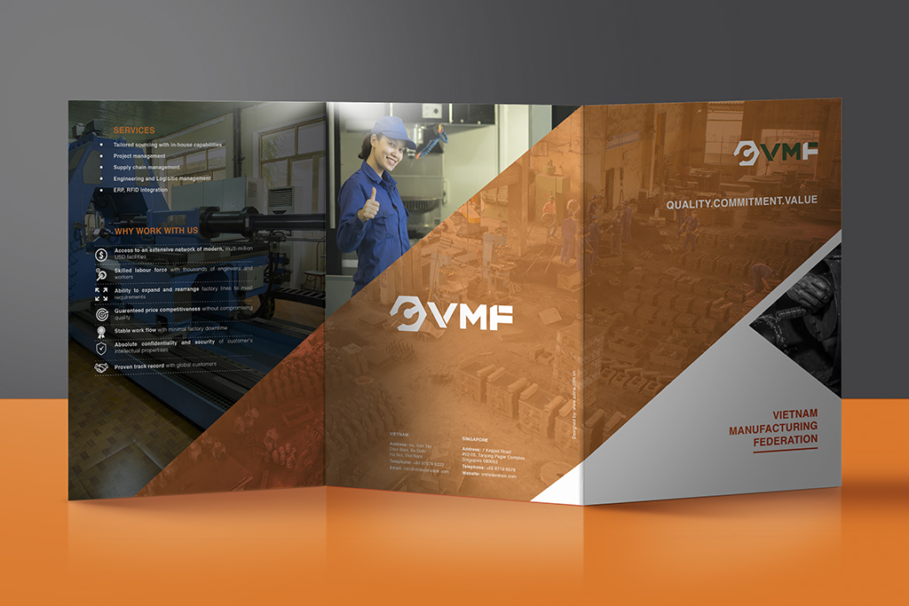 Thiết kế brochure gấp 3 thường được tiến hành qua 7 bước.