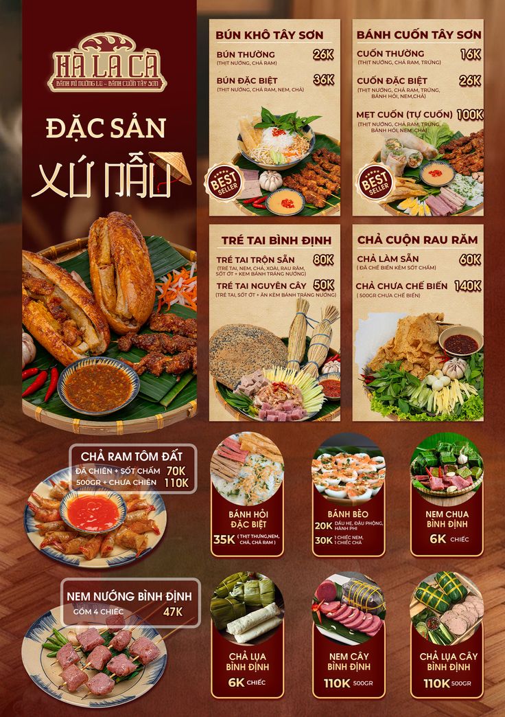Để tăng hiệu quả, thiết kế menu F&B có thể làm nổi bật bằng hình ảnh bắt mắt hoặc nhấn mạnh bằng kiểu chữ lớn, in đậm.