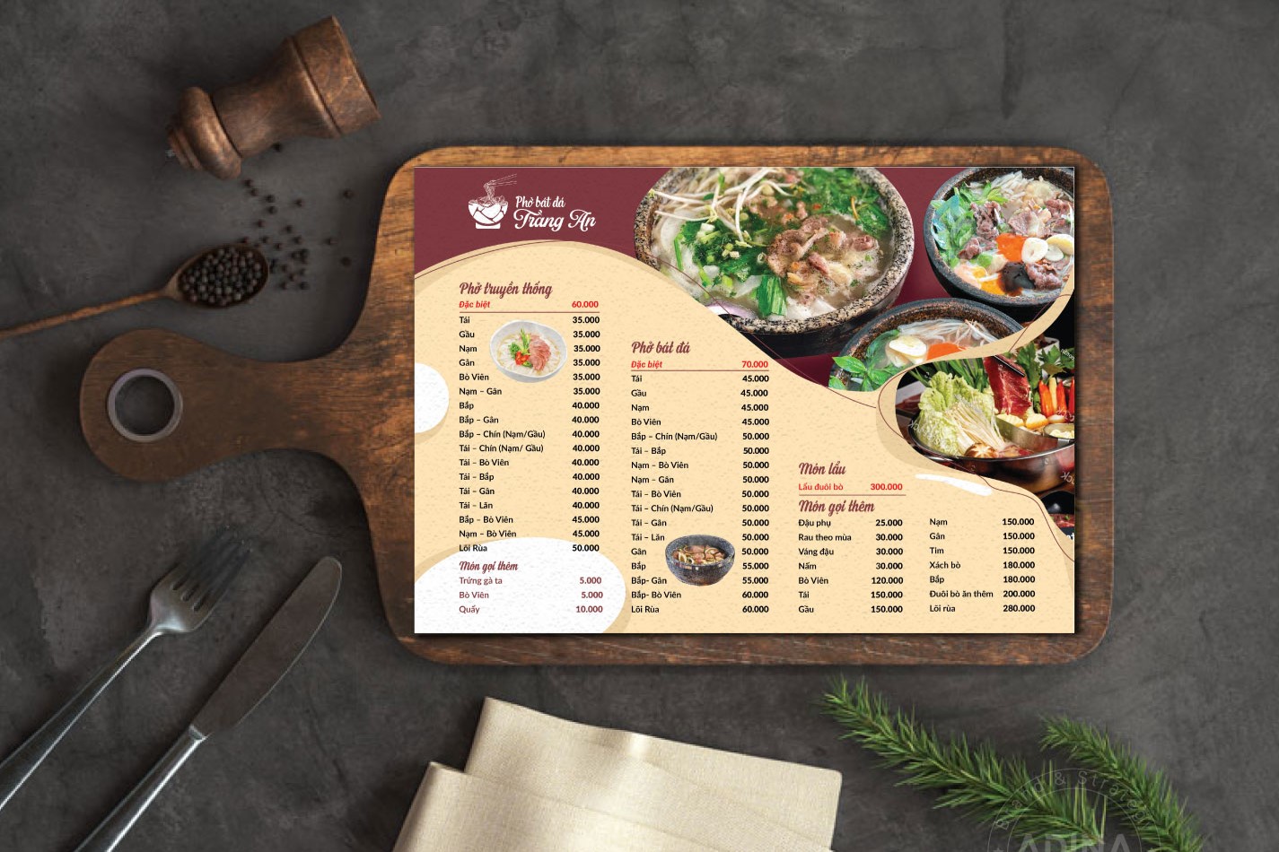 Một thiết kế menu F&B chuyên nghiệp có thể tác động mạnh mẽ đến trải nghiệm, hành vi mua hàng và lợi nhuận của doanh nghiệp.