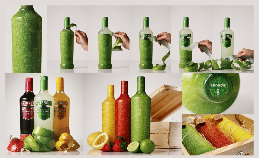 Smirnoff Caipiroska tạo nên dấu ấn đặc biệt với ý tưởng thiết kế bao bì sản phẩm sáng tạo mô phỏng kết cấu và màu sắc của trái cây thật