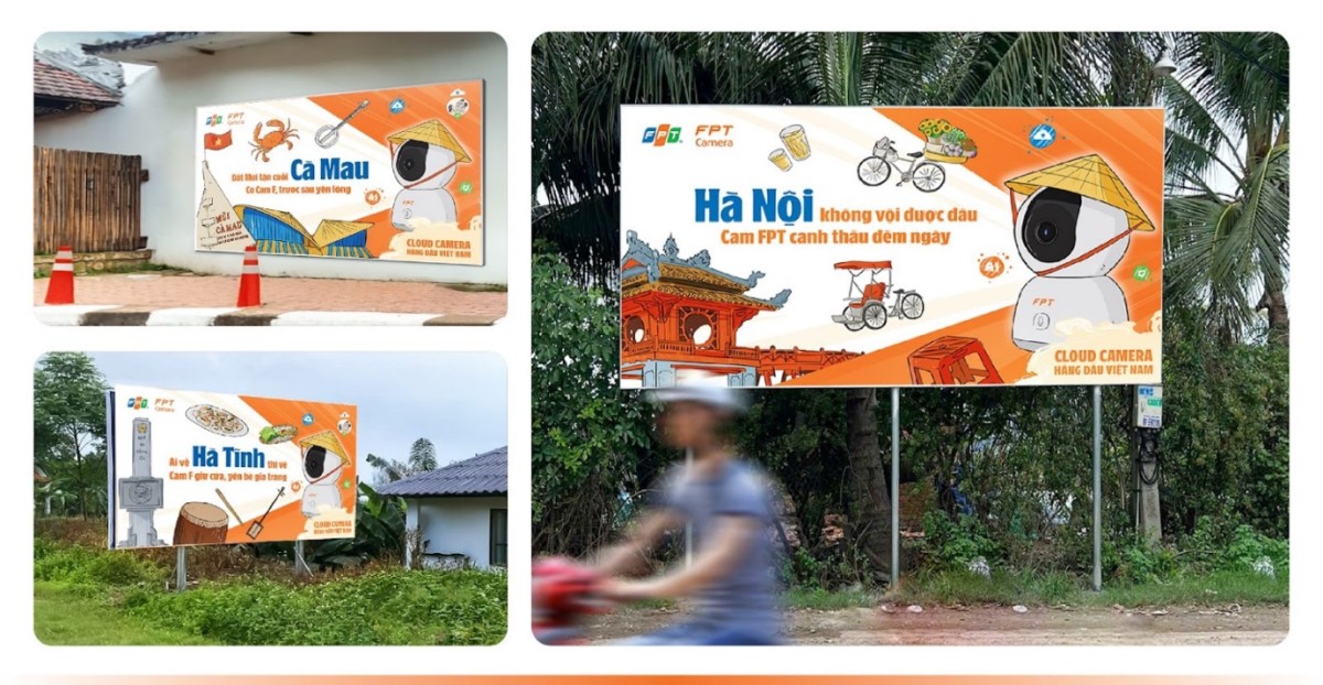 Banner quảng cáo kết hợp với văn hoá bản địa thông qua các bức tranh tường “Cam Cloud, Chất Local” tại 34 tỉnh thành.