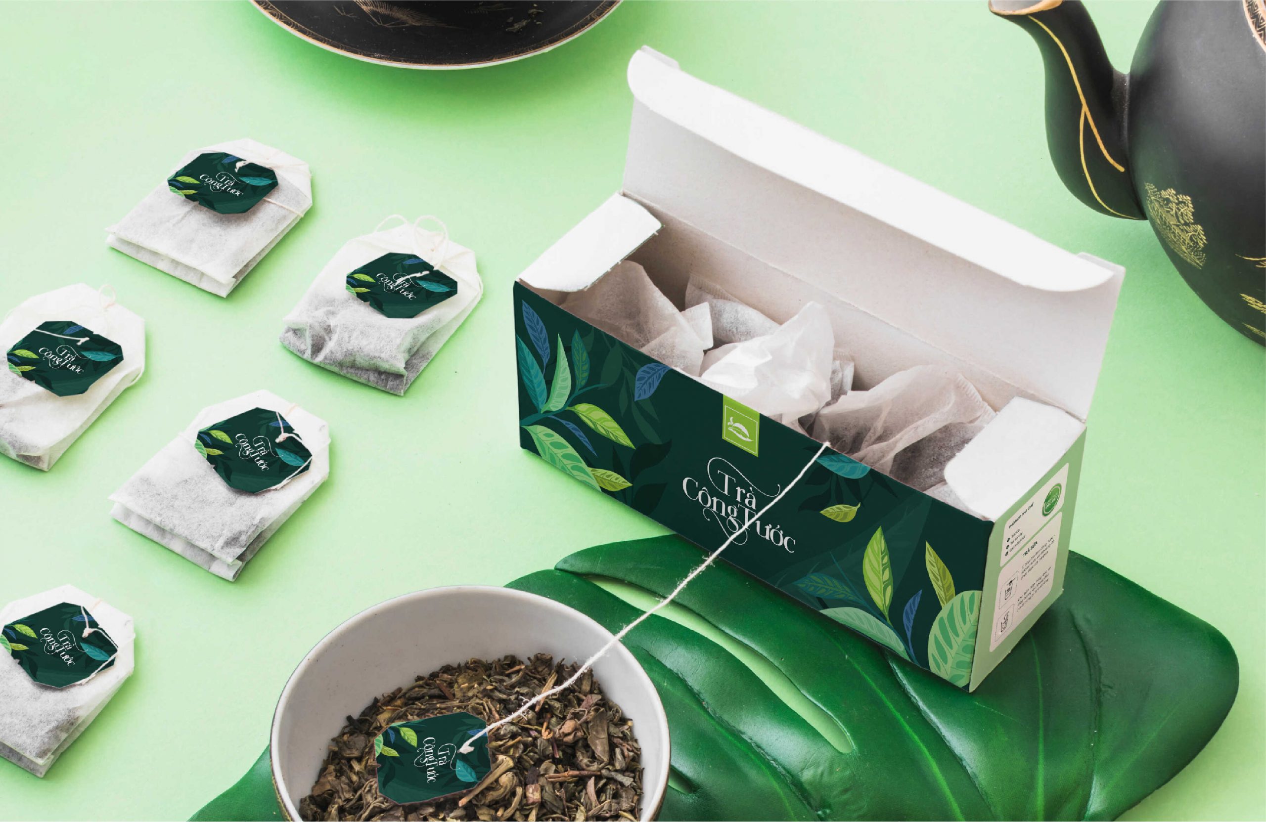 Thiết kế bao bì trà Công Tước do ADINA thực hiện.