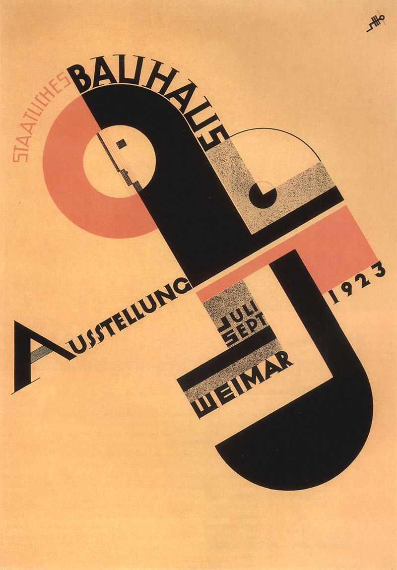 Một poster cho triển lãm các công trình của Bauhaus năm 1923, của nhà thiết kế đồ họa Joost Schmidt.