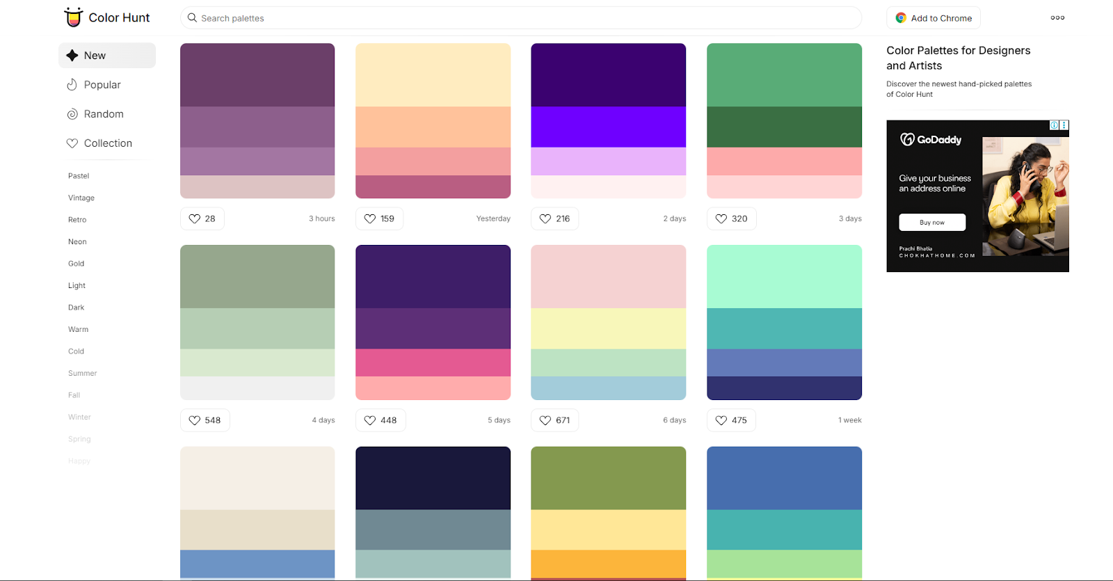 Color Hunt - Kho bảng màu truyền cảm hứng từ cộng đồng