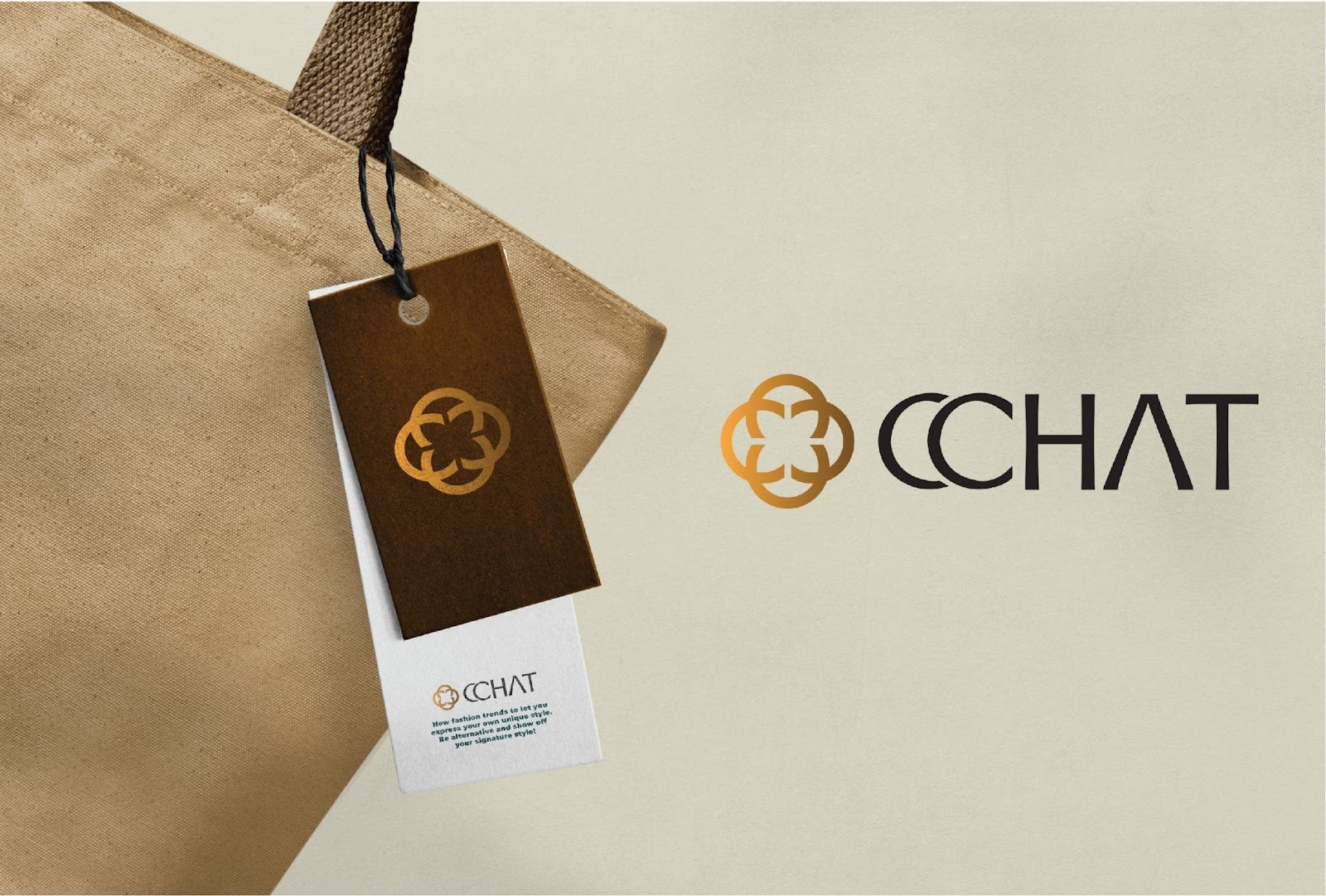 Mẫu logo thương hiệu thời trang cao cấp CChat.