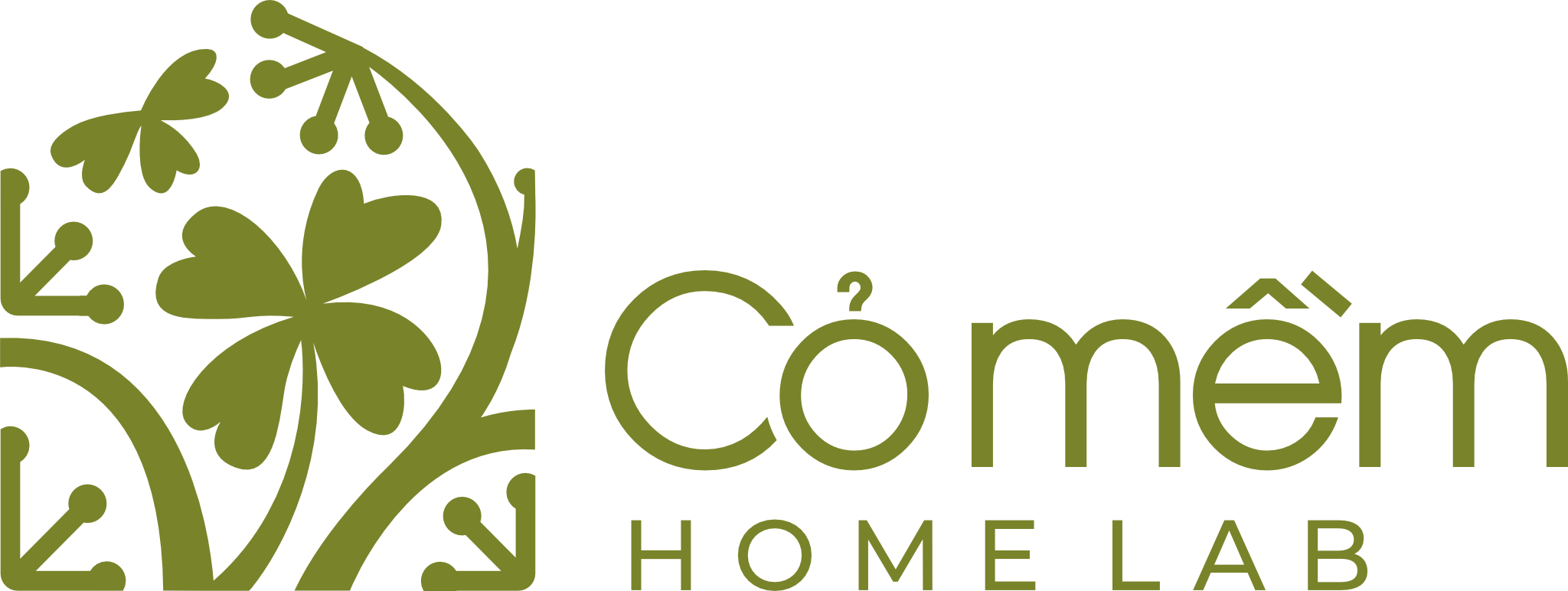 Logo của Cỏ Mềm với hình ảnh lá cây thể hiện sự thân thiện, gần gũi và bền vững.